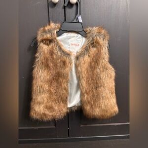 Cat & Jack Brown Faux Fur Vest